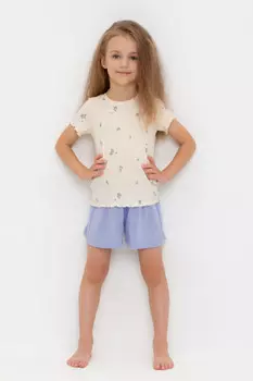 Пижама для девочек CROCKID, К 1596, цвет - фиолетовый