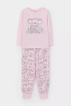 Пижама для девочек CROCKID, К 1606, цвет - светло-розовый