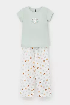 Пижама для девочек CROCKID, К 1610/25, цвет - голубой