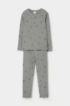 Пижама для девочек CROCKID, К 1618-1, цвет - зеленый