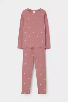 Пижама для девочек CROCKID, К 1618-1, цвет - бордовый