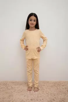 Пижама для девочек CROCKID, К 1618, цвет - желтый