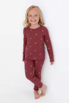 Пижама для девочек CROCKID, К 1618, цвет - коричневый