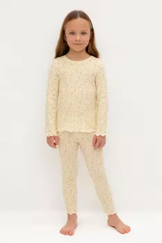 Пижама для девочек CROCKID, К 1618, цвет - желтый