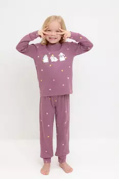 Пижама для девочек CROCKID, К 1621, цвет - фиолетовый