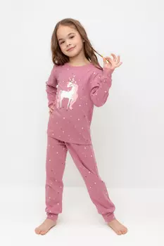 Пижама для девочек CROCKID, К 1621, цвет - розовый