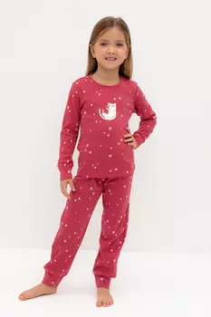 Пижама для девочек CROCKID, К 1621, цвет - бордовый