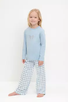 Пижама для девочек CROCKID, К 1623, цвет - голубой