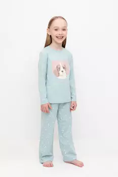 Пижама для девочек CROCKID, К 1623, цвет - голубой