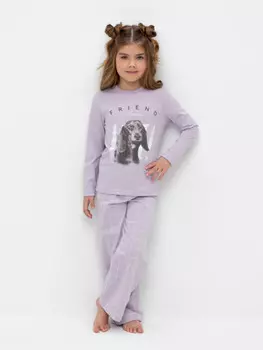 Пижама для девочек CROCKID, К 1623, цвет - фиолетовый