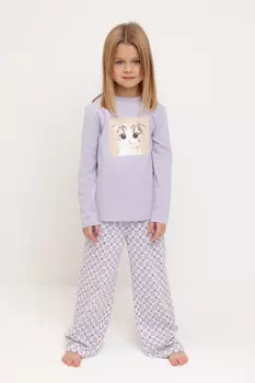 Пижама для девочек CROCKID, К 1623, цвет - фиолетовый