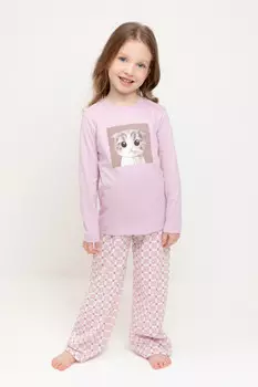 Пижама для девочек CROCKID, К 1623, цвет - розовый