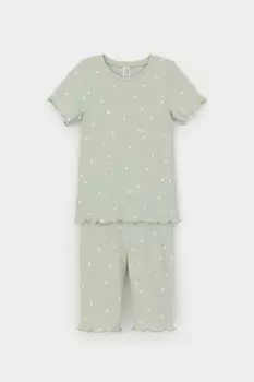 Пижама для девочек CROCKID, К 1632-1, цвет - голубой