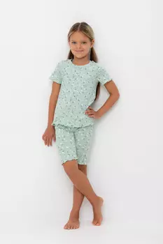 Пижама для девочек CROCKID, К 1632, цвет - голубой