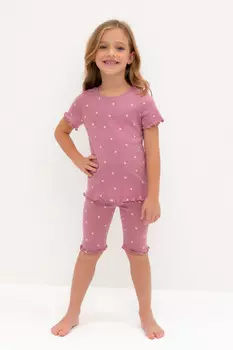 Пижама для девочек CROCKID, К 1632, цвет - розовый