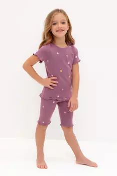 Пижама для девочек CROCKID, К 1632, цвет - фиолетовый