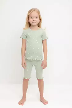 Пижама для девочек CROCKID, К 1632, цвет - голубой