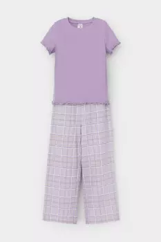 Пижама для девочек CROCKID, К 1633, цвет - фиолетовый
