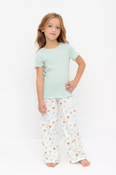 Пижама для девочек CROCKID, К 1636, цвет - голубой