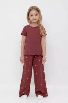 Пижама для девочек CROCKID, К 1636, цвет - коричневый