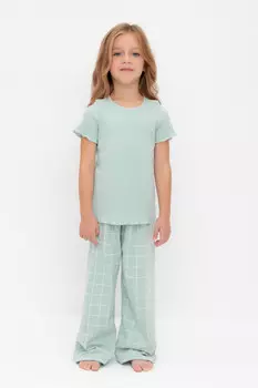 Пижама для девочек CROCKID, К 1636, цвет - голубой