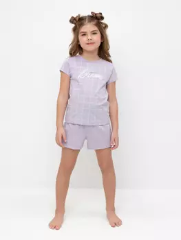 Пижама для девочек CROCKID, К 1642, цвет - фиолетовый