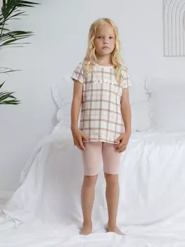 Пижама для девочек CROCKID, К 1643, цвет - розовый