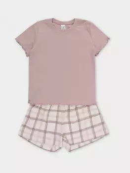 Пижама для девочек CROCKID, К 1645, цвет - кофейный