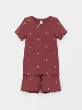 Пижама для девочек CROCKID, К 1652, цвет - коричневый