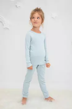 Пижама для девочек CROCKID, К 400600, цвет - голубой