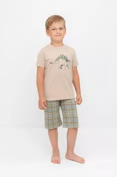 Пижама для мальчиков CROCKID, К 1528-1, цвет - бежевый