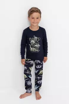 Пижама для мальчиков CROCKID, К 1541/24, цвет - темно-синий