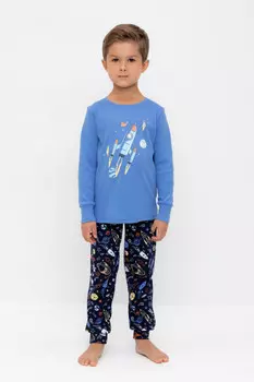 Пижама для мальчиков CROCKID, К 1541, цвет - голубой