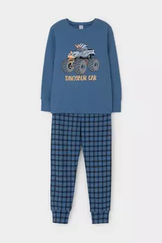 Пижама для мальчиков CROCKID, К 1541, цвет - синий