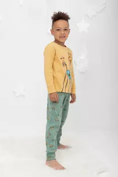 Пижама для мальчиков CROCKID, К 1541/25, цвет - желтый