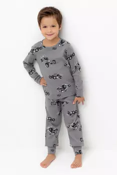Пижама для мальчиков CROCKID, К 1552, цвет - серый