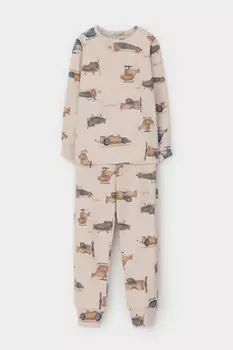 Пижама для мальчиков CROCKID, К 1552, цвет - бежевый