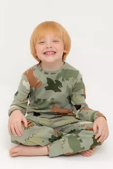 Пижама для мальчиков CROCKID, К 1552, цвет - хаки