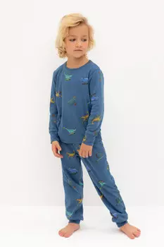 Пижама для мальчиков CROCKID, К 1552, цвет - синий