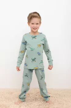 Пижама для мальчиков CROCKID, К 1552, цвет - голубой