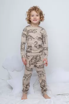 Пижама для мальчиков CROCKID, К 1552/24, цвет - бежевый