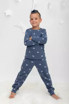 Пижама для мальчиков CROCKID, К 1552, цвет - синий