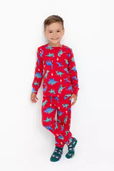 Пижама для мальчиков CROCKID, К 1552, цвет - красный