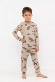 Пижама для мальчиков CROCKID, К 1552, цвет - бежевый