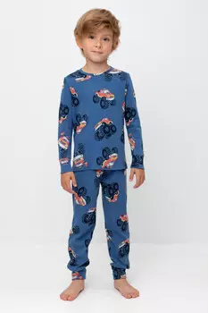 Пижама для мальчиков CROCKID, К 1552, цвет - синий