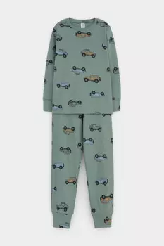 Пижама для мальчиков CROCKID, К 1552, цвет - зеленый