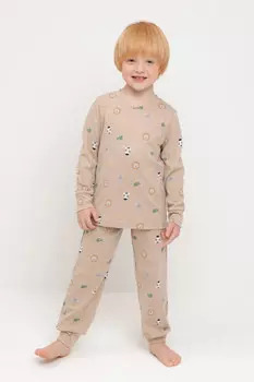 Пижама для мальчиков CROCKID, К 1552, цвет - бежевый