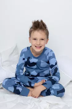 Пижама для мальчиков CROCKID, К 1561/24, цвет - синий