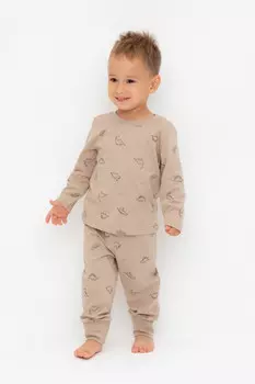 Пижама для мальчиков CROCKID, К 1561, цвет - бежевый