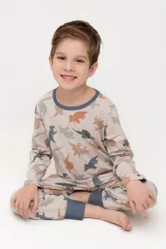 Пижама для мальчиков CROCKID, К 1561, цвет - бежевый